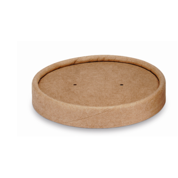 25 couvercles carton Kraft pour pot à soupe Kraft réf.SC350CARK