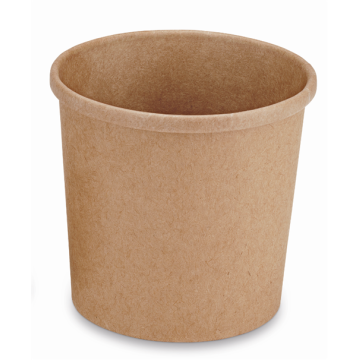 25 pots à soupe carton Kraft Ø90 mm Ht 84 mm 350 ml