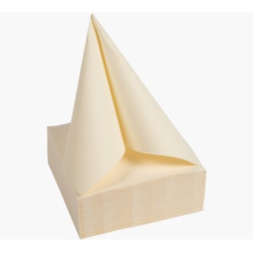 40 Serviettes Double Point, 2 plis Ivoire 38 x 38 cm