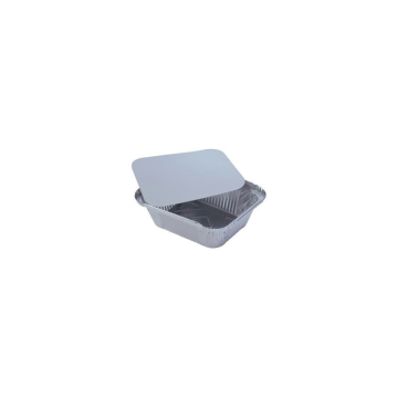 100 barquettes operculables Aluminium 14.7 x 12.2 cm x Ht 4 cm - 430 ml + couv