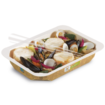 65 Barquettes standard FOOD K 500 ml Carton Décors Naturel