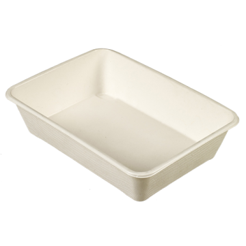 50 Barquettes Quantum 840 ml pulpe de canne laminée