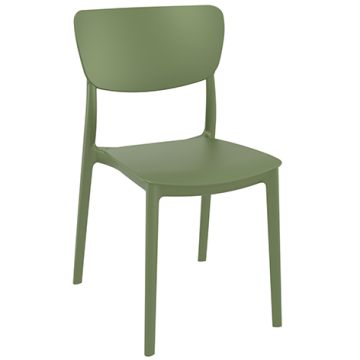 Chaise JOKO, structure assise et dossier Polypropylène Vert Olive