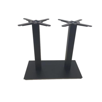 Piétement ORCHESTRA 6 Ht 73 pied central, acier époxy, base 80x40 cm double c