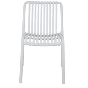 Chaise STEFFY, Polypropilène, coloris Blanc pour l'extérieur