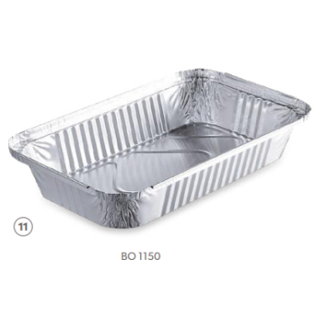 100 Barquettes Aluminium operculables 26.3 x 16 cm x Ht 4 cm - 1170 ml