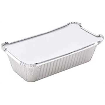 100 barquettes operculables Aluminium 21.8 x 11.4 cm x Ht 6 cm - 1 000 ml + couv