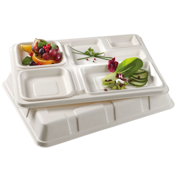 100 Kits plateau Natura 390x300x55mm (Base+couvercle+4 assiettes Natura)