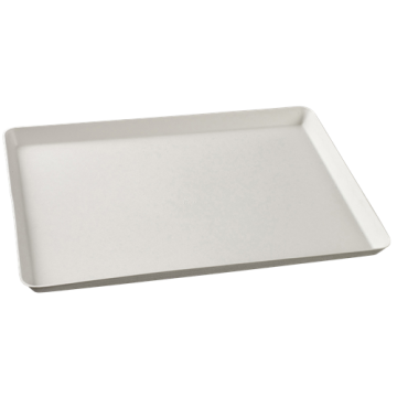 25 Plateaux Kanopée Atlas 1/1 base pulpe de canne 372 x 268 x 20