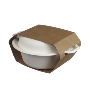 50 bandeaux carton kraft pour cocotte 750 ml pulpe de canne VF40250