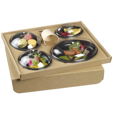 30 Kits plateau Ecokraft vaisselle Galaxie pulpe noire couvercle RPET