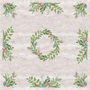 20 Surnappes DUNICEL Winter Greenery 84 x 84 cm
