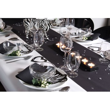 Tête à tête non tissé Ebène 0.40 x 24 mts pré-découpé tous les 30 cm