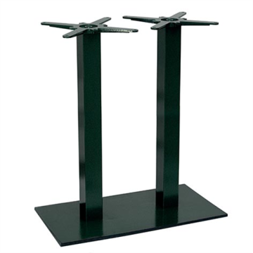 Piètement ORCHESTRA 5MD Ht110 cm acier époxy base 80x40 cm double colonne carrée