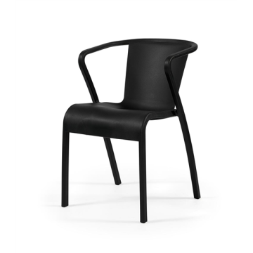 Fauteuil MACAO, structure assise et dossier Polypropylène Noir