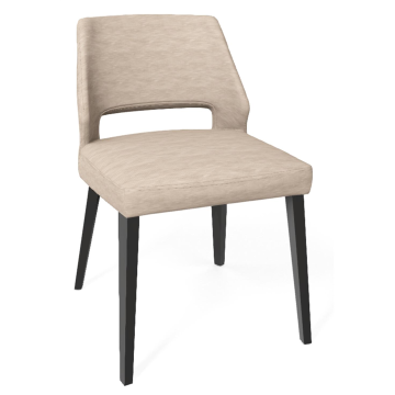 Chaise LENA, berry taupe, ébène