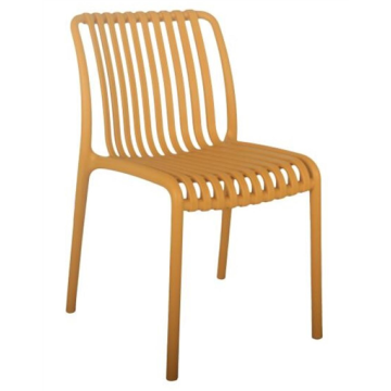 Chaise STEFFY, Polypropilène, coloris Moutarde pour l'extérieur