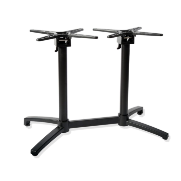 Piétement FLIP Latéral Ht 72cm  structure aluminium Noir, Rabattable encastrable
