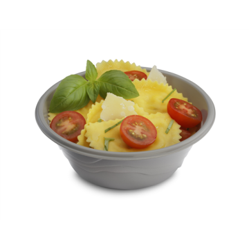 20 Bols réutilisables 400 ml Ø 14cm  Ht 5.3 cm PP Taupe