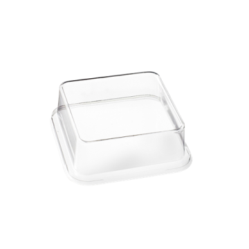 100 couvercles PET transparent pour assiette Kanopée 100x100x20 mm