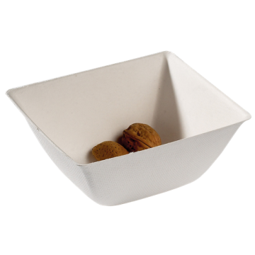 100 Coupelles hautes Pulpe de Canne Blanc  130 x 120 x 55 mm