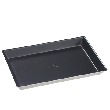 50 assiettes Quartz pulpe de canne laminée noire 160x100 mm