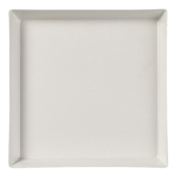 50 assiettes Quartz pulpe de canne blanche 160x160 mm