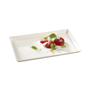 50 plateaux Quartz GN 1/4 pulpe de canne 265x162x16 mm