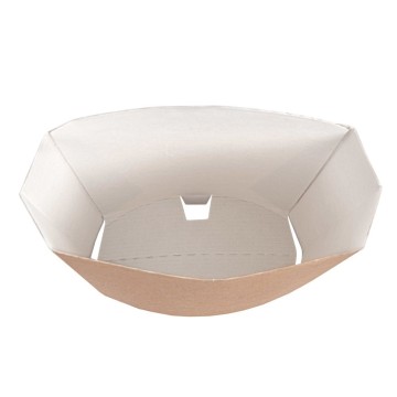 200 Boites à frites Jumbo 165 g 13.5 x 8.5 x 16 cm Naturel carton ondulé kraft