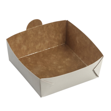 20 barquettes carton kraft 120 x 120 x Ht 42 mm pour boite Modulo