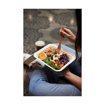 100 fourchettes Grand 190 mm en bois ciré