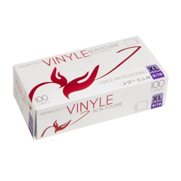 100 Gants Latex Naturel poudrés Taille XL