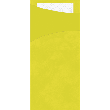 100 Sacchettos ouate Kiwi / Servviette Blanc 2 Plis 33 x 33 cm