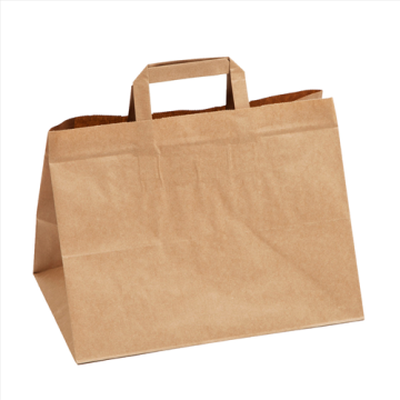 250 Sacs Kraft Brun poignées plates 320/200 mm Ht 280 mm 80 grs/m²