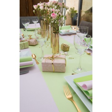 Tête à tête non tissé Chartreuse 0.40 x 24 mts pré-découpé tous les 30 cm