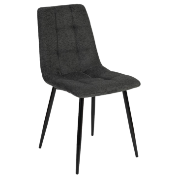 Chaise CARLA Structure métal, Assise et dossier garnis Anthracite