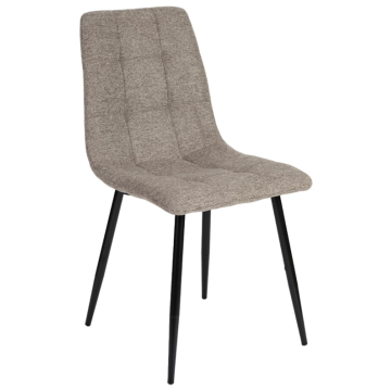 Chaise CARLA Structure métal, Assise et dossier garnis Taupe