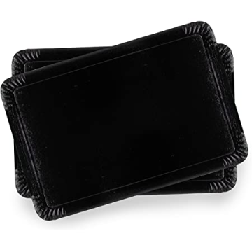 25 plateaux Traiteur carton double face Noir, verso Noir 28x42 cm, 1050 gr/m²