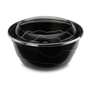 20 Saladiers réutilisables PP 1000 ml - Ø 180 mm Bowlipack Noir