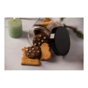 100 couvercles PP noir brillant pour pot Twist bodega Ø 7 cm