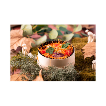 50 Boites rondes Wood Box L 45 cl  Ø11.8xHt50 mm + caissettes noire +couv