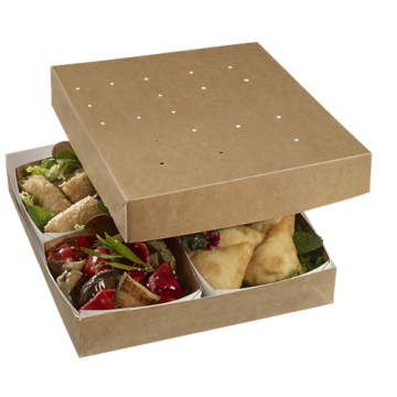 150 boites Modulo carton kraft 260 mm x 260 x Ht 50 mm + couvercle