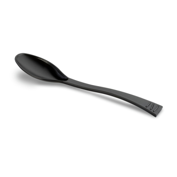 40 Cuillères PS Réutilisable Noir Servipack 200 mm