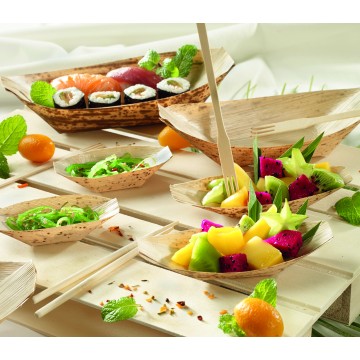 100 Jonques en feuille de Bambou 180x100 mm Ht 40 mm