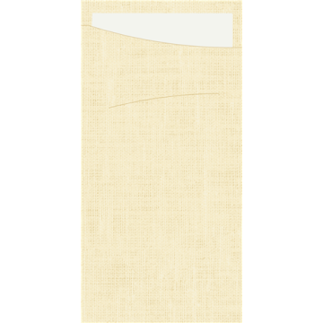 60 Sacchettos Dunisoft Crème 11,5x23 cm / Serviette Blanche 32 x 40 cm