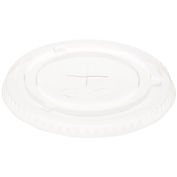 60 couvercles plats avec encoche pour verre 188001/188002 rPET Transparent