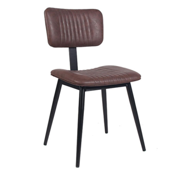 Chaise VIRGINIA Structure métal, assise et dossier garni Dark Brown