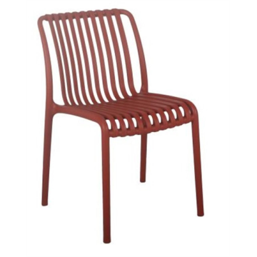 Chaise STEFFY, Polypropilène, coloris Brique pour l'extérieur