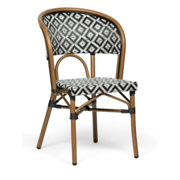 Chaise CAPUCINE, structure aluminium, textylène, pour extérieur