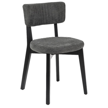 Chaise AMBRE Structure Hêtre Noir Assise et dossier garnis Anthracite
